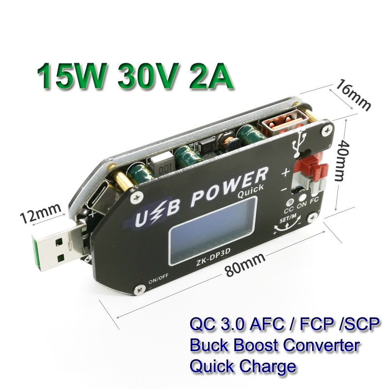 1 pcs ο 1-30V 2A 5W QC 3.0 AFC FCP SCP USB TY..